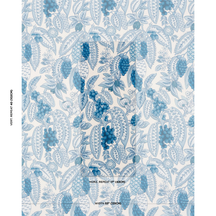 Schumacher Fruits De Saison Mediterranean Fabric Sample 182480