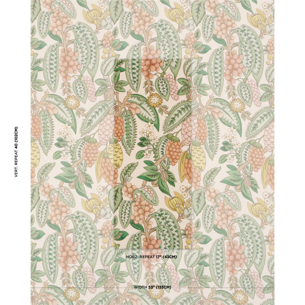 Schumacher Fruits De Saison Apricot Fabric 182482