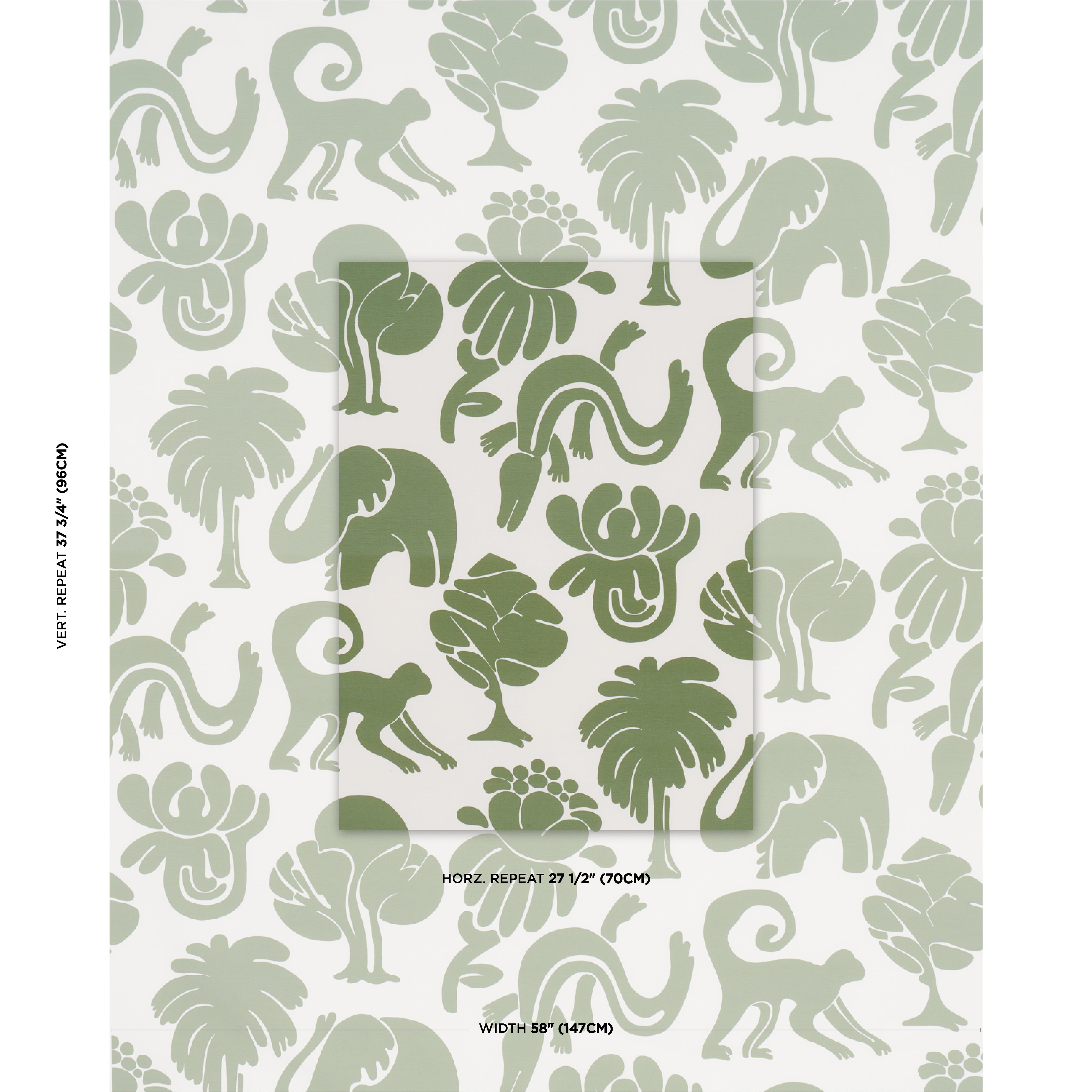 Schumacher Call Of The Jungle Forest Green Fabric 182490