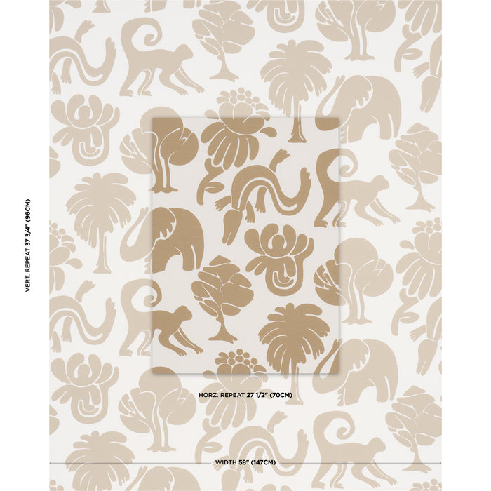 Schumacher Call Of The Jungle Neutral Fabric 182491