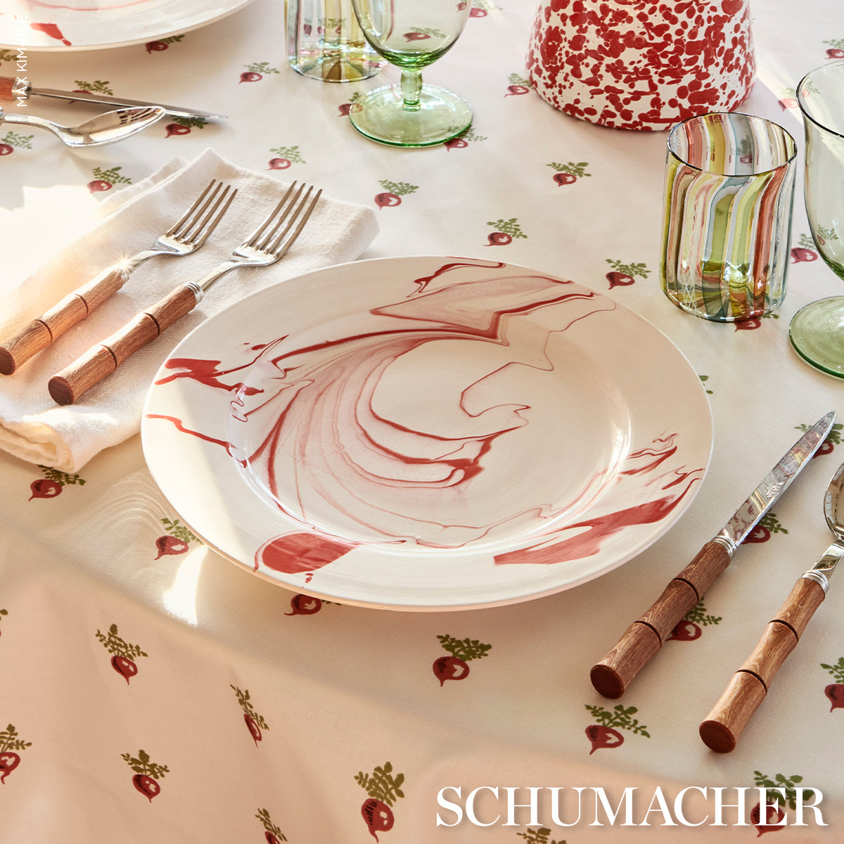 Schumacher My Little Radish Red Fabric 182500