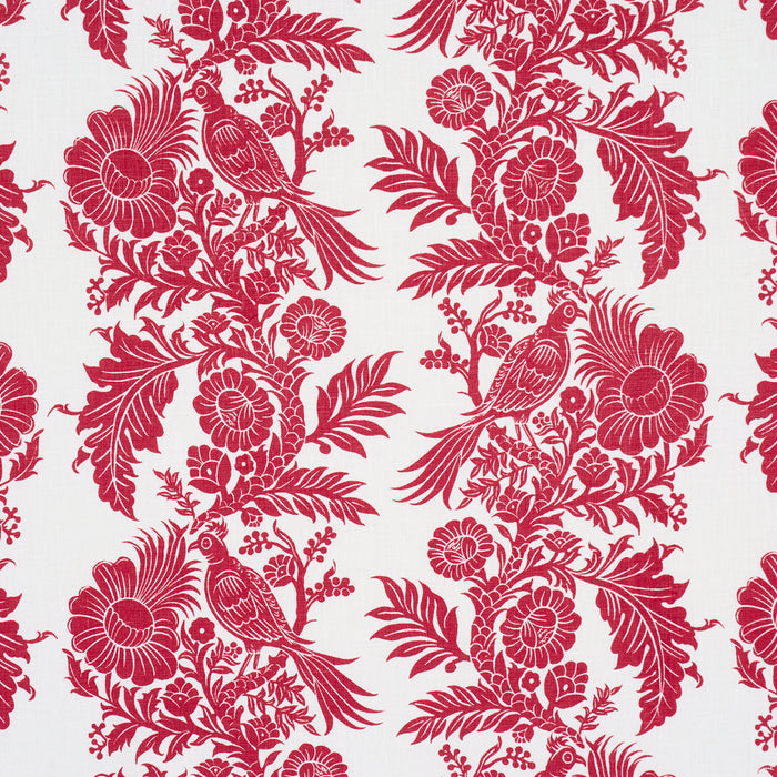 Schumacher Raven Woods Red Fabric Sample 182532