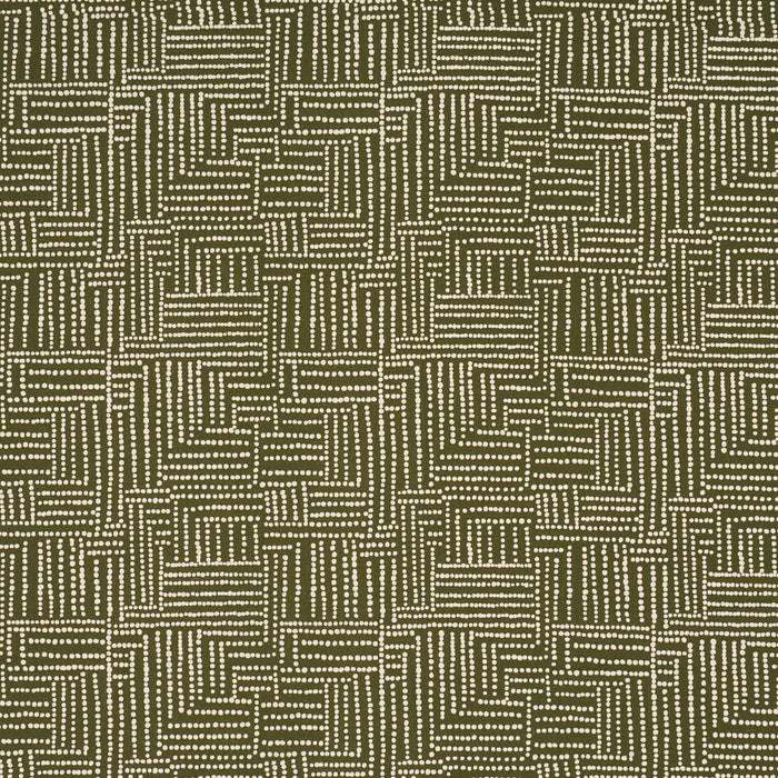 Schumacher Coco Hand Screen Print Palm Tree Green Fabric Sample 182580