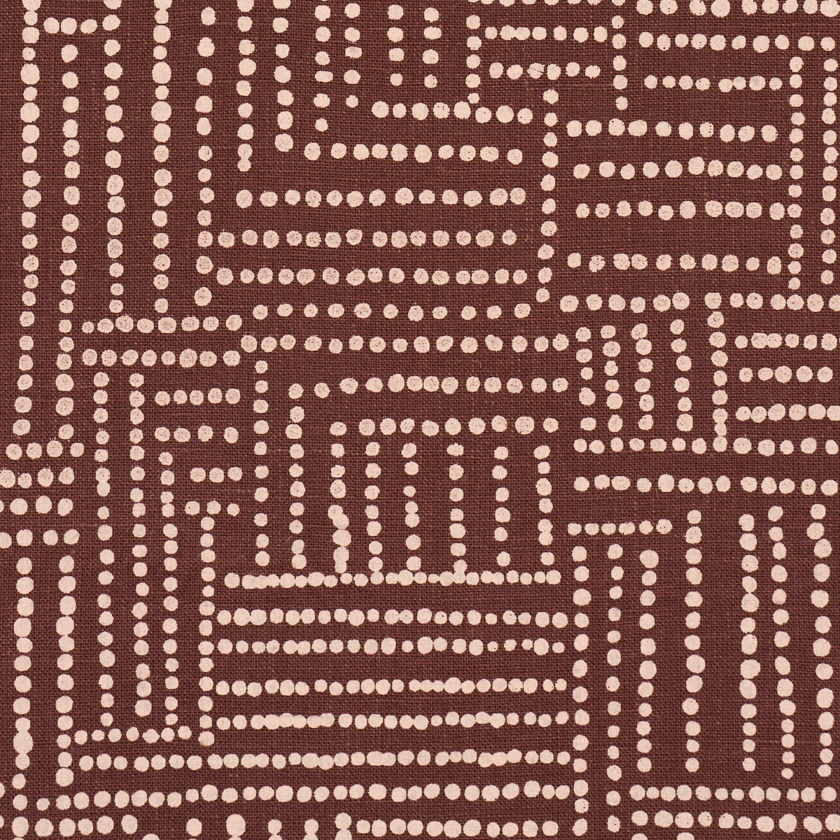 Schumacher Coco Hand Screen Print Coconut Latte Fabric Sample 182582