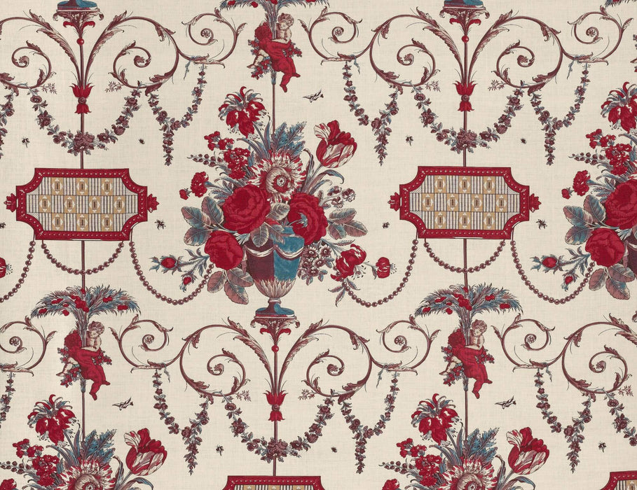 Braquenie Aix En Provence Bleu Ancien Fabric Sample B7551003