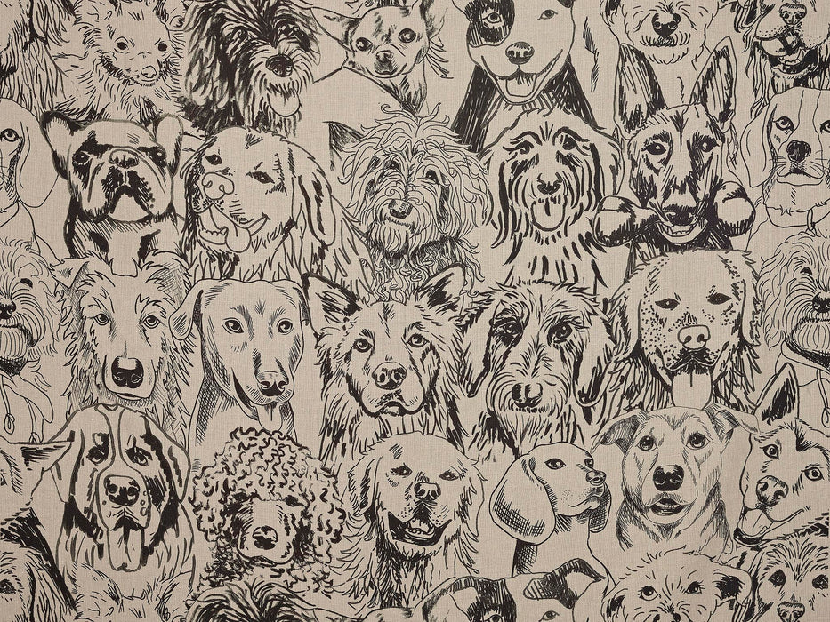 Pierre Frey Designer Dogs Fusain Fabric Sample F3552001