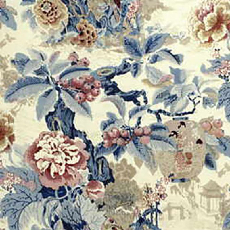 Lee Jofa Chinese Lantern Coral Fabric Sample 2006101.517.0