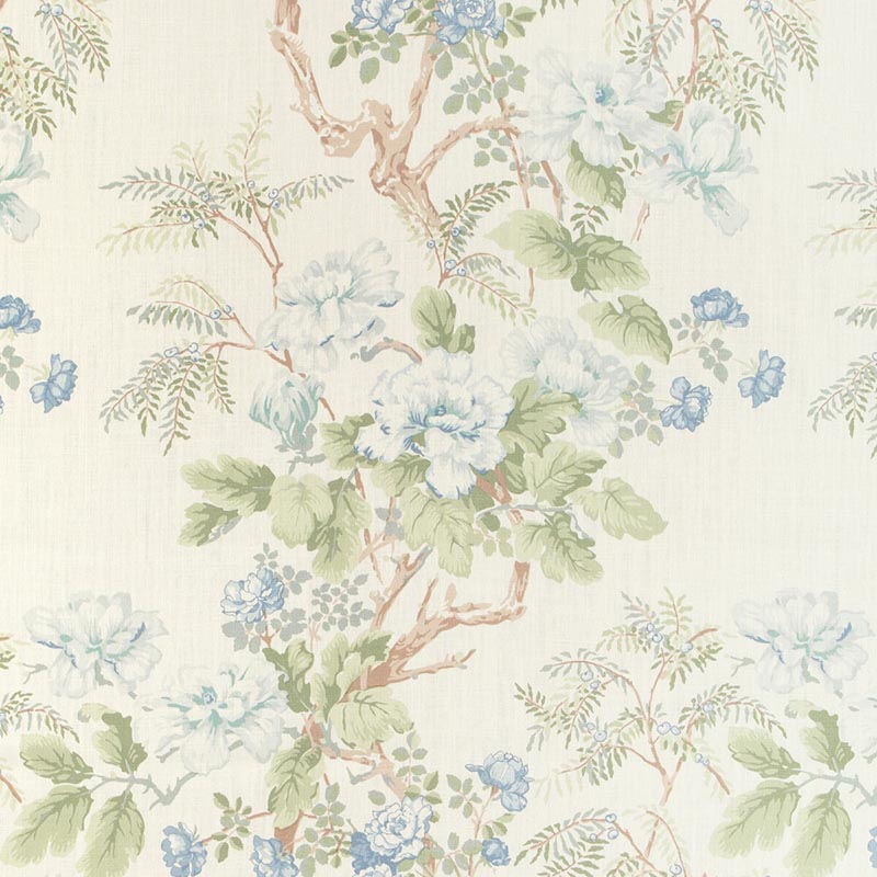 Lee Jofa Chinese Peony Blue Fabric 2009164.153.0