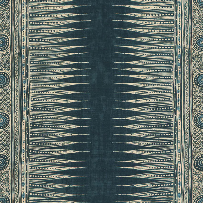 Lee Jofa Indian Zag Indigo Fabric Sample 2010136.50.0