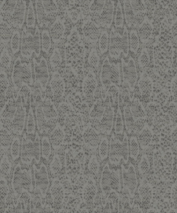 Seabrook Designs Skin Silver And Charcoal Wallpaper Sample 2010500