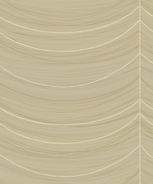 Seabrook Designs Beads Beige, Bronze, And Glitter Wallpaper Sample 2010606