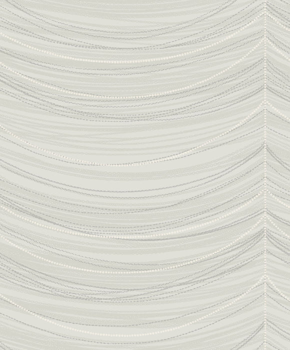 Seabrook Designs Beads Cream, Silver, And Glitter Wallpaper 2010608