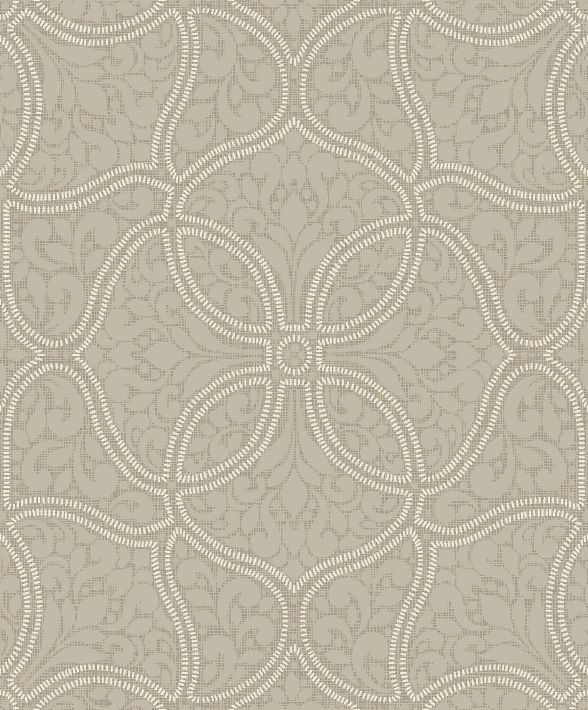 Seabrook Designs Scroll Trail Taupe And Ivory Wallpaper 2010707