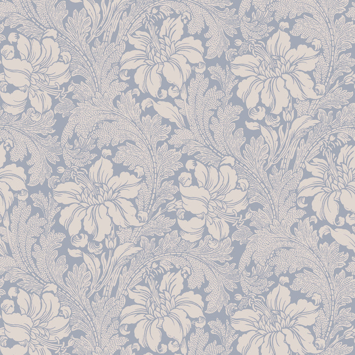 Schumacher Acanthus Garden Blue Wallpaper 2010