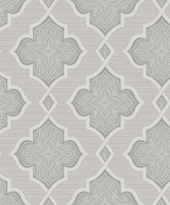 Seabrook Designs Trellis Silver, Gray, And Glitter Wallpaper 2011208