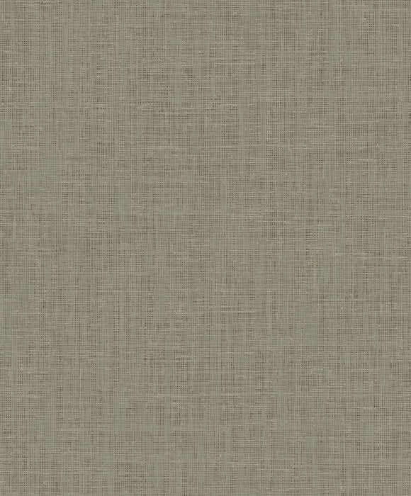 Seabrook Designs Elegant Burlap Taupe And Silver Wallpaper 2011406