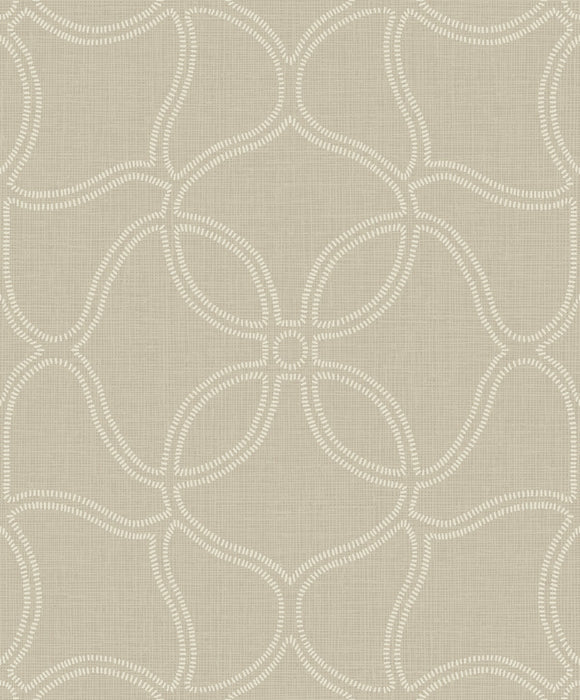 Seabrook Designs Geo Lattice Beige And Ivory Wallpaper 2011507