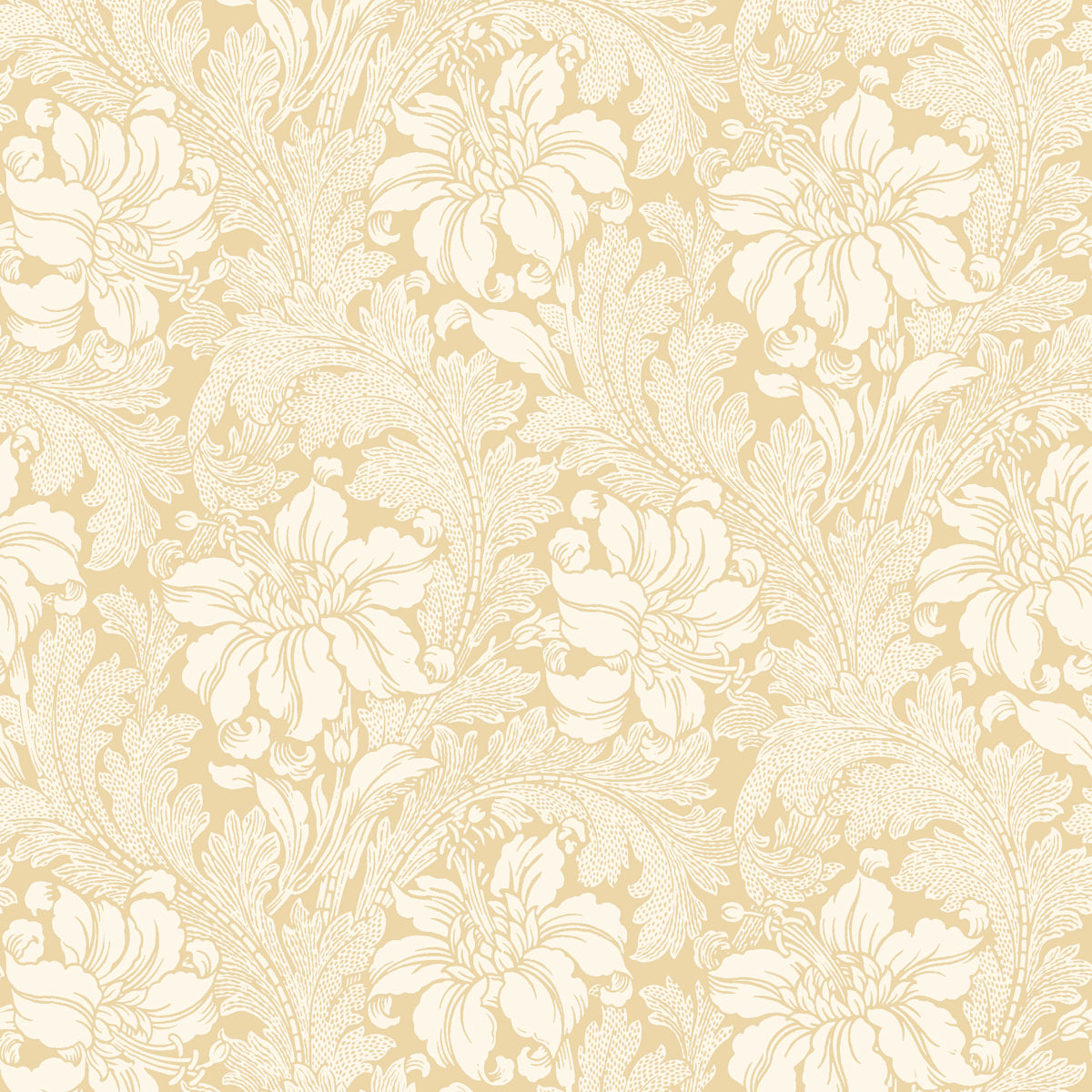 Schumacher Acanthus Garden Buttercup Wallpaper 2012