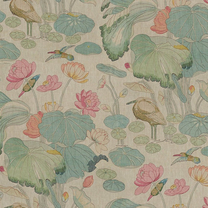 Lee Jofa Nympheus Twill Pink/Teal Fabric Sample 2016100.723.0