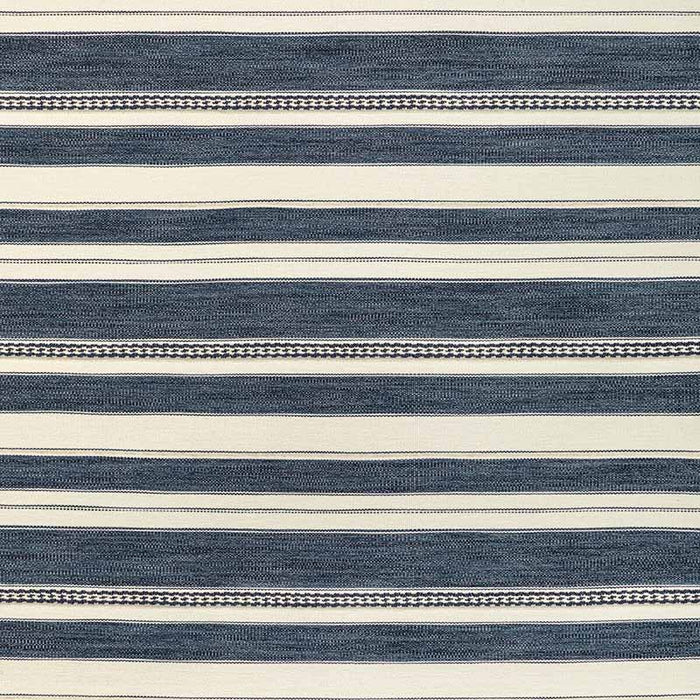 Lee Jofa Entoto Stripe Marine/Ivory Fabric Sample 2017143.501.0