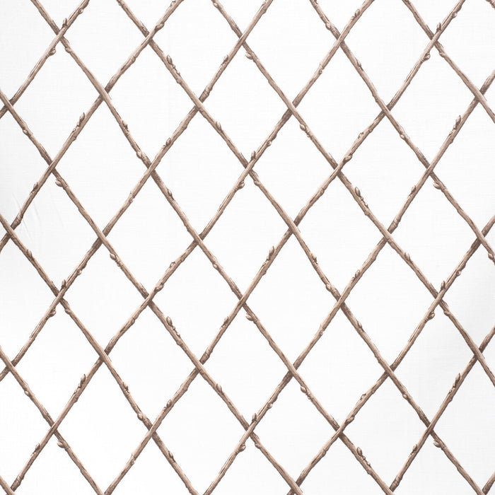 Lee Jofa Bare Twig Trellis Bro/Whi Fabric Sample 2020116.1116.0