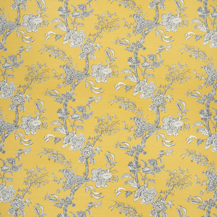 Lee Jofa Beijing Blossom Amb/Navy Fabric Sample 2020120.450.0