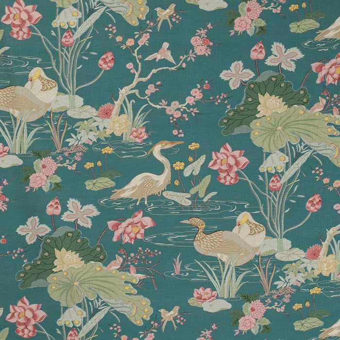 Lee Jofa Luzon Print Lagoon Fabric Sample 2020198.357.0