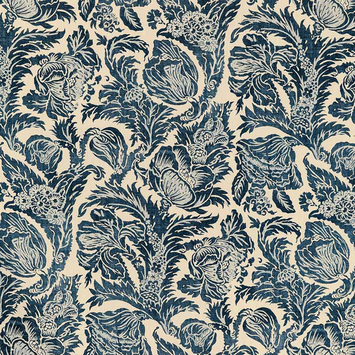 Lee Jofa Marion Print Indigo Fabric Sample 2020205.50.0