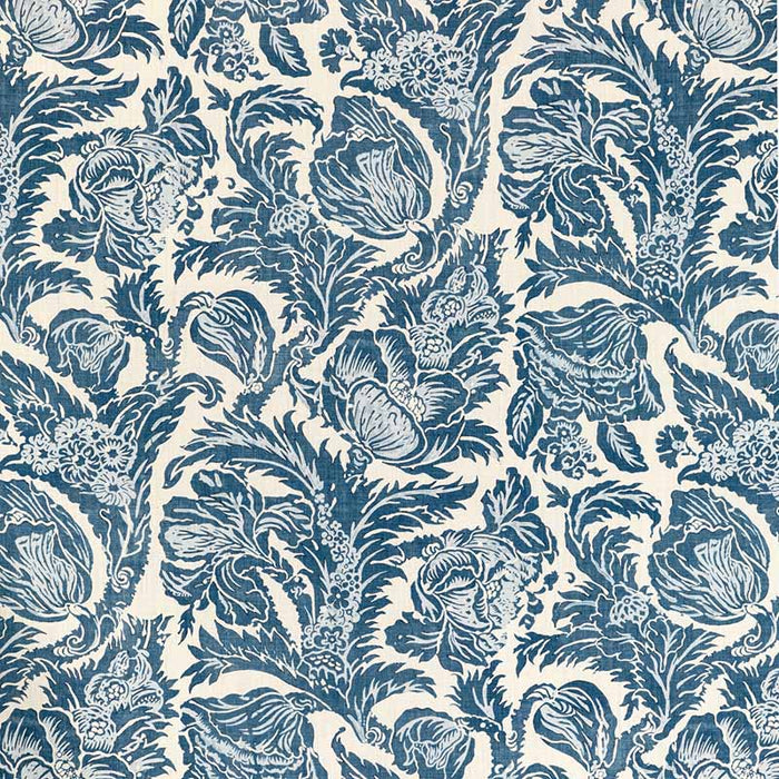 Lee Jofa Marion Print Denim Fabric Sample 2020205.515.0