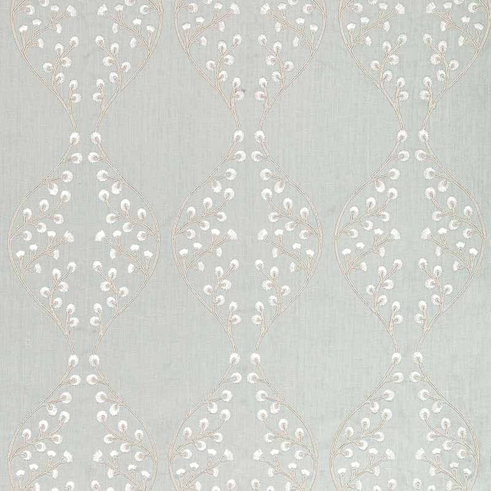 Lee Jofa Lillie Embroidery Aqua Fabric Sample 2021129.13.0