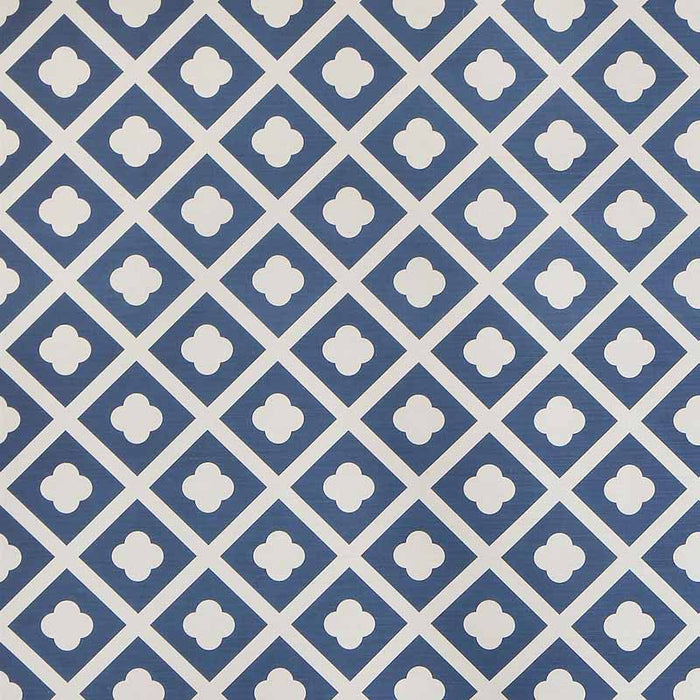 Lee Jofa Jardin Dark Navy On Ecru Fabric Sample 2021132.50.0