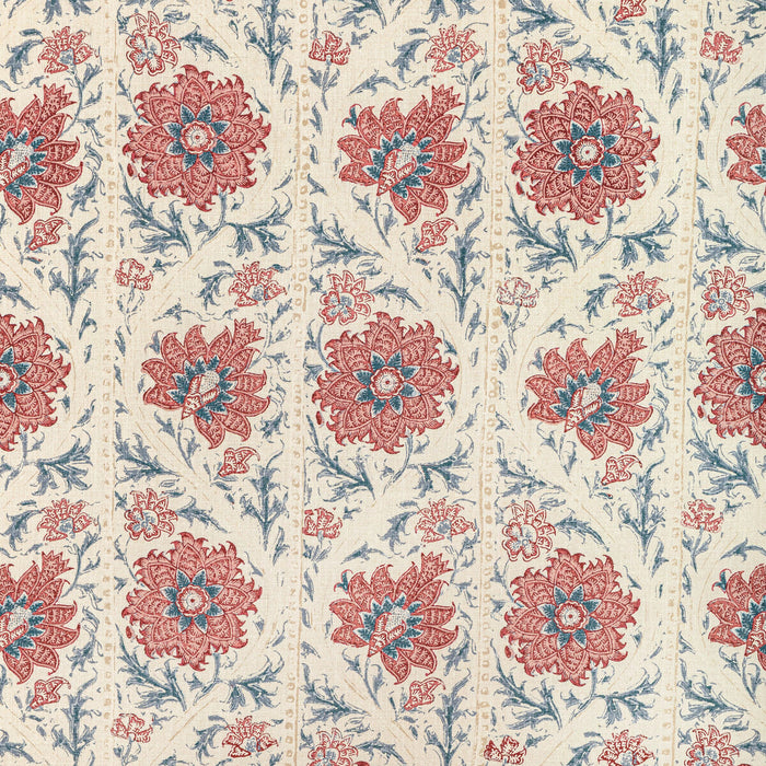 Lee Jofa Calico Vine Blue Red Fabric Sample 2022102.195.0