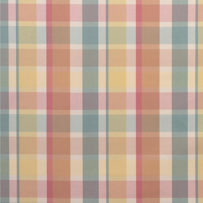 Lee Jofa Fisher Plaid Melon/Aqua Fabric Sample 2023107.3524.0