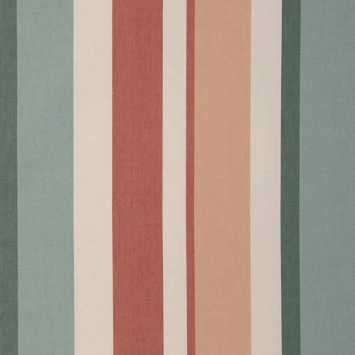 Lee Jofa Fisher Stripe Teal/Spice Fabric Sample 2023108.519.0