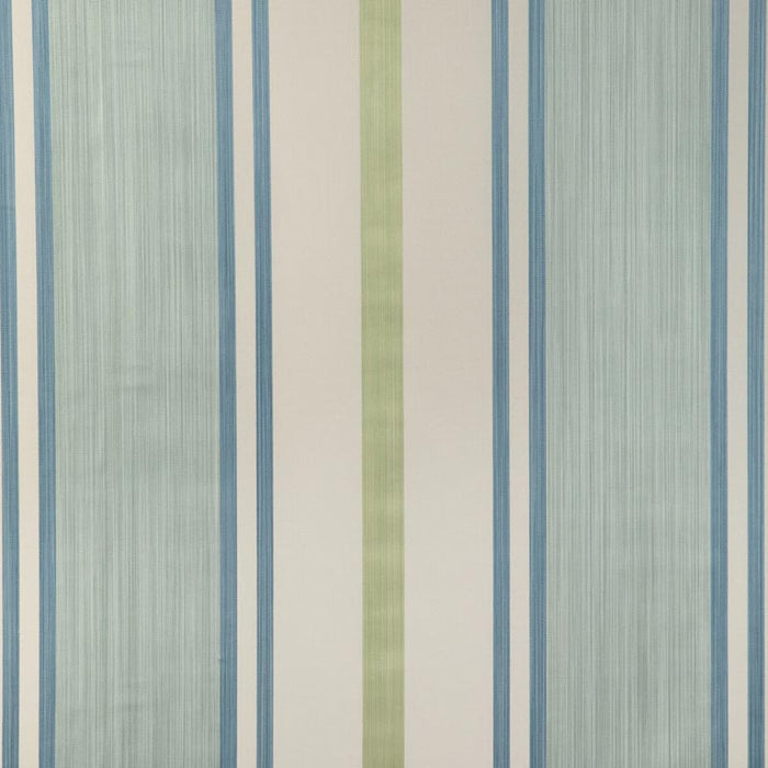 Lee Jofa Davies Stripe Aqua/Leaf Fabric 2023110.353.0