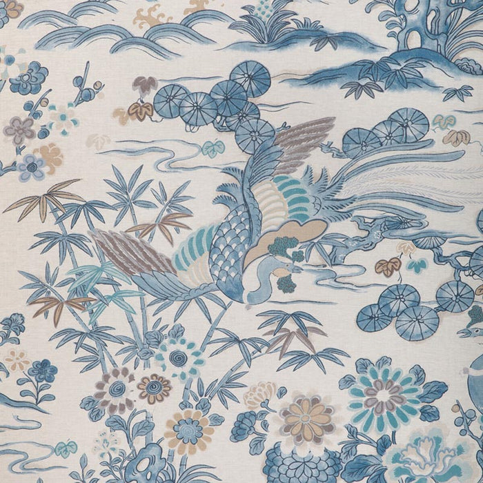 Lee Jofa Sakura Print Blue Fabric 2023139.55.0