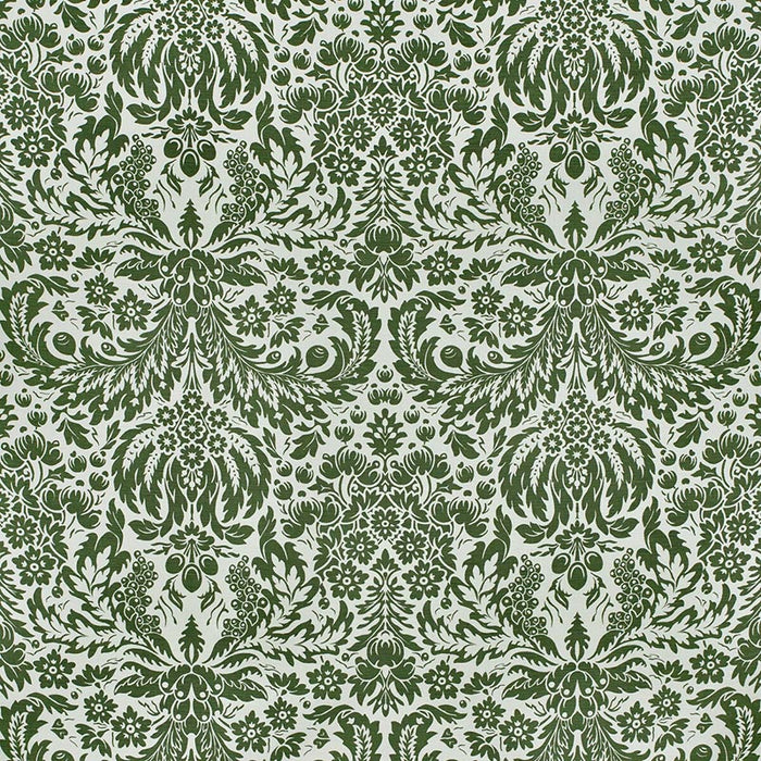 Lee Jofa Damask Dark Green Fabric 2024104.31.0