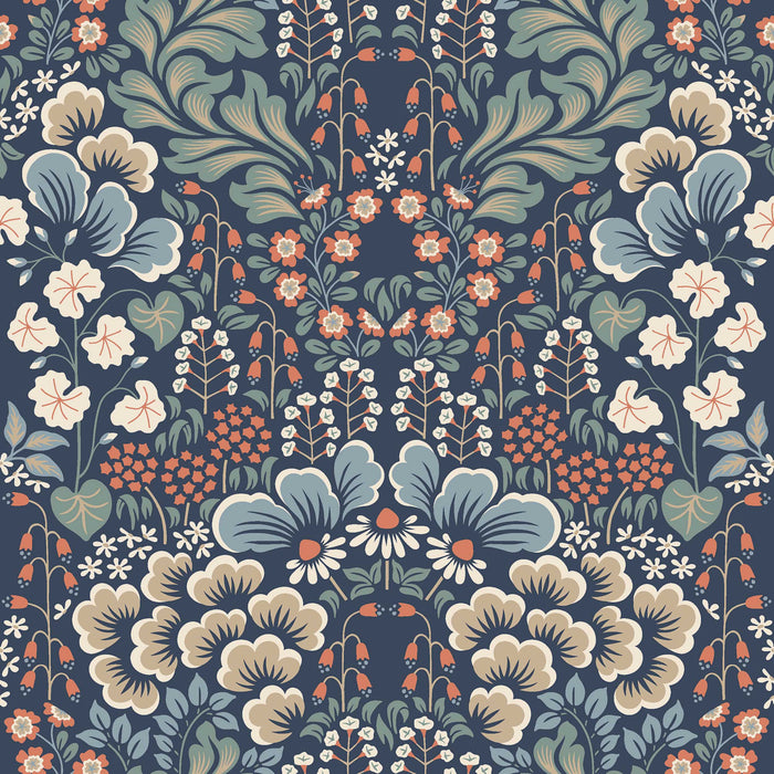 Schumacher Blomstervall Midnight Multi Wallpaper 2097