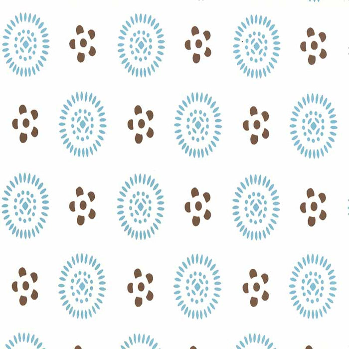 China Seas Cecil Two Color Teal Blue Brown Wallpaper 2215WP-02