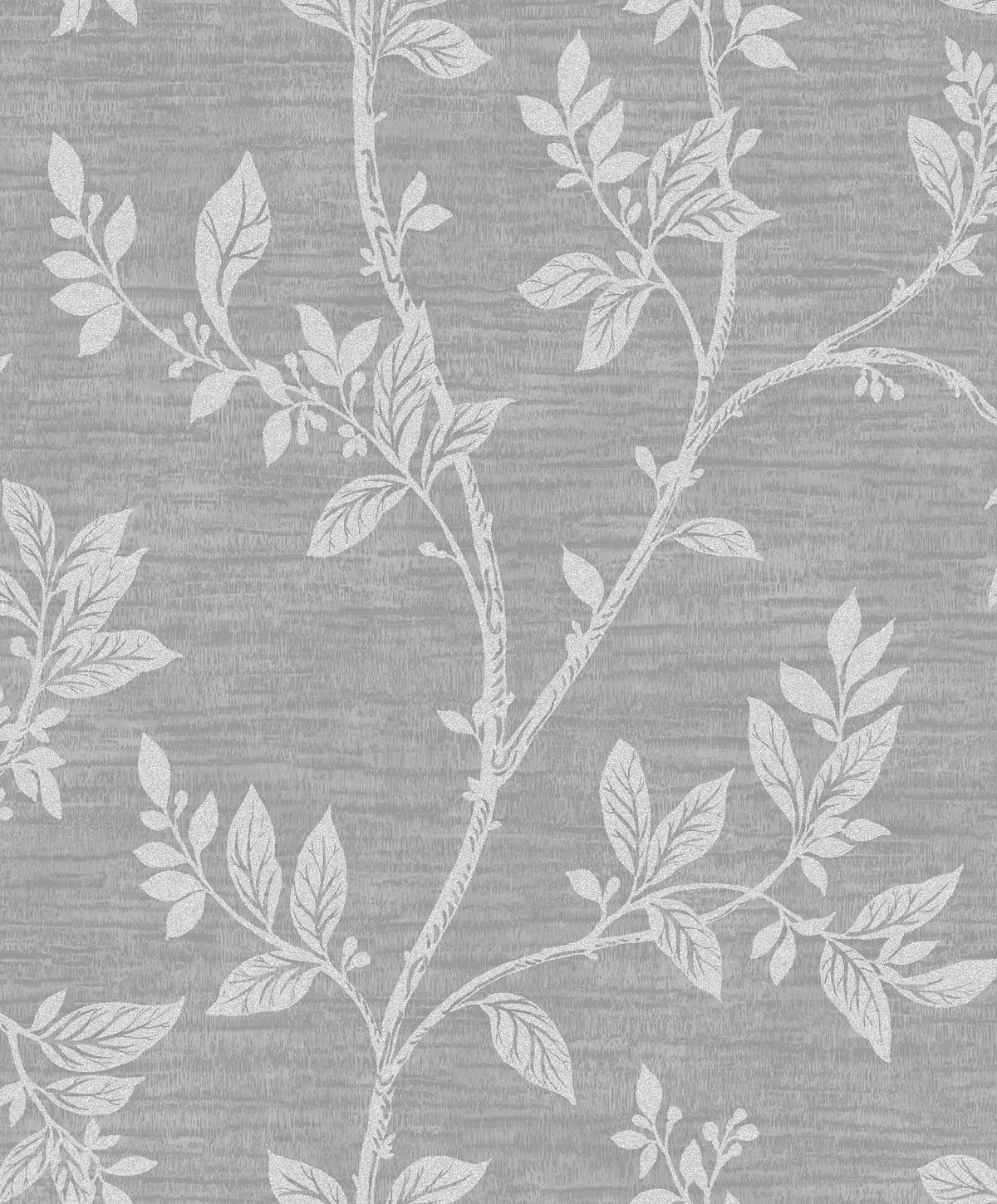 Seabrook Designs Leaf Trail Metallic Silver & Glass Beads Wallpaper Sample 2231108