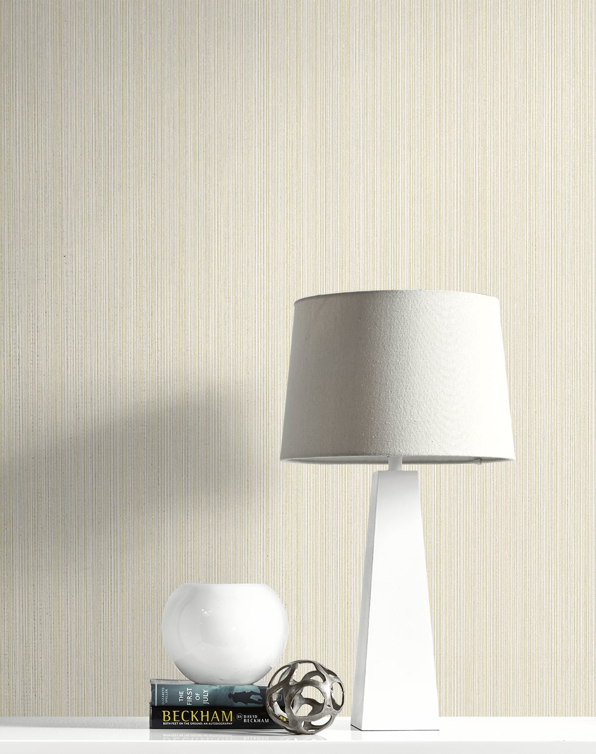 Seabrook Designs Natural Stria Cream & Glitter Wallpaper 2231713