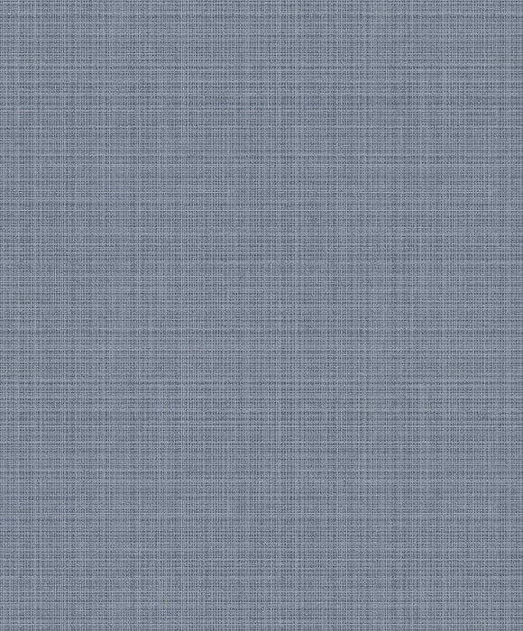 Seabrook Designs Crosshatch Linen Metallic Slate Blue Wallpaper Sample 2231902