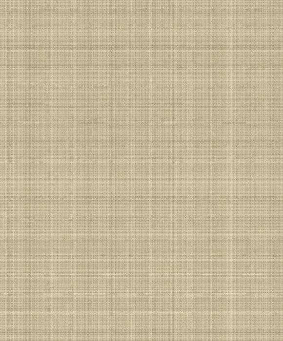 Seabrook Designs Crosshatch Linen Metallic Khaki Wallpaper 2231905