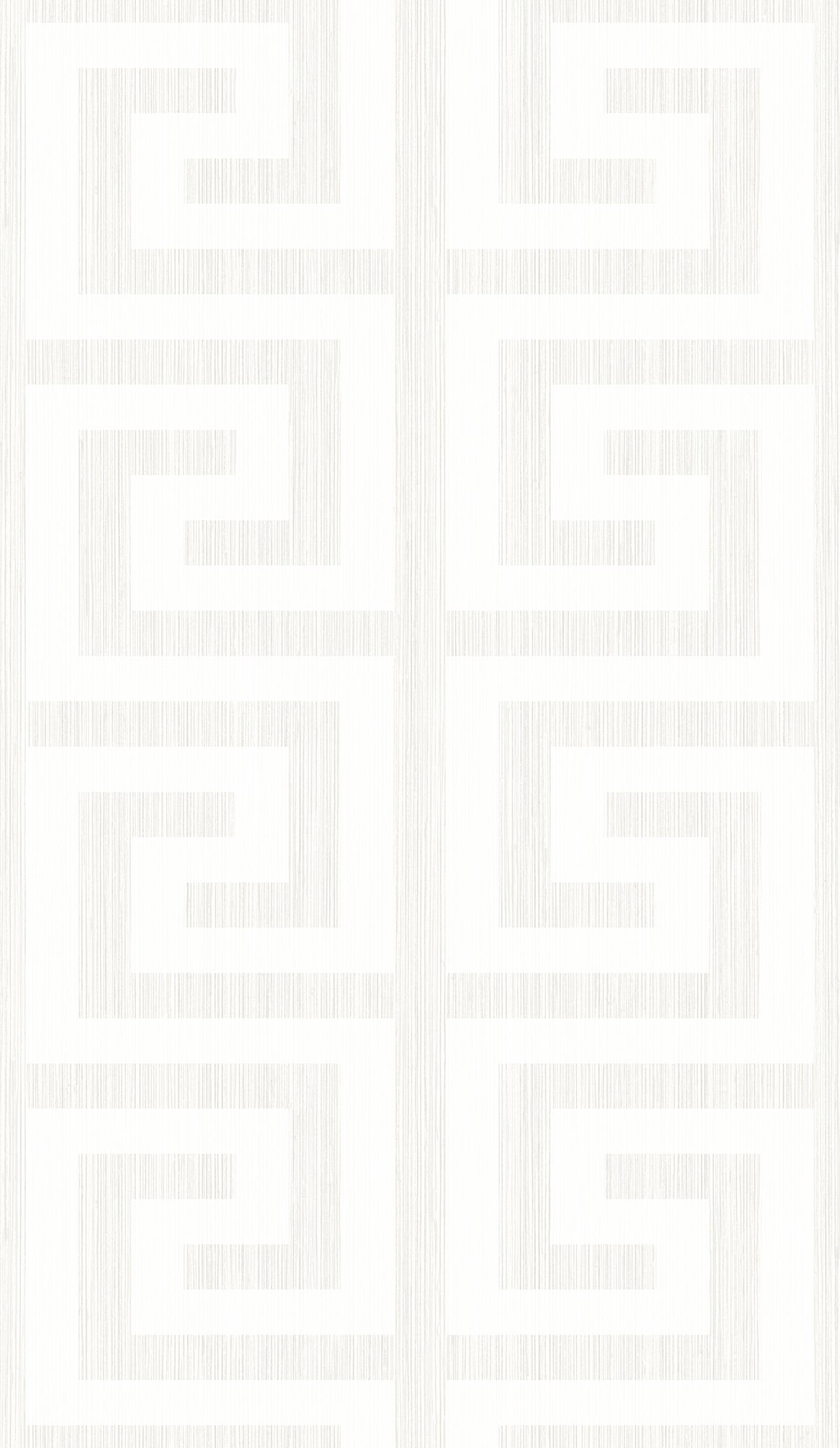 Seabrook Designs Greek Key Metallic Pearl & Ivory Wallpaper 2232000