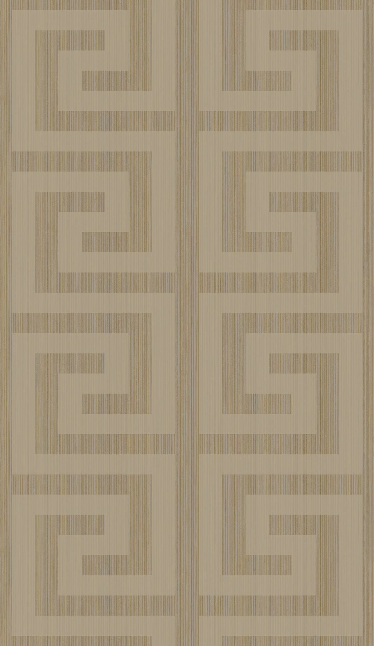 Seabrook Designs Greek Key Khaki & Metallic Champagne Wallpaper 2232007