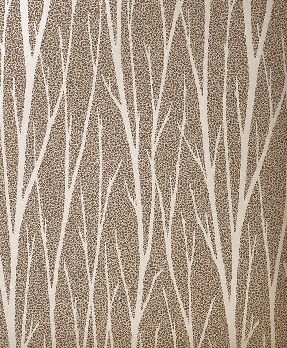 Seabrook Designs Birch Trail Metallic Champagne & Copper Glitter Wallpaper Sample 2232106