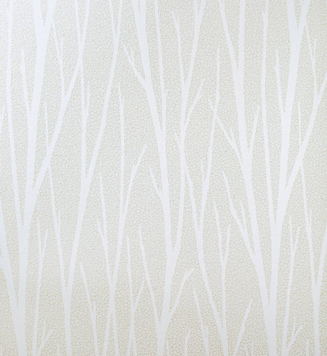 Seabrook Designs Birch Trail Metallic Champagne & Cream Wallpaper 2232133