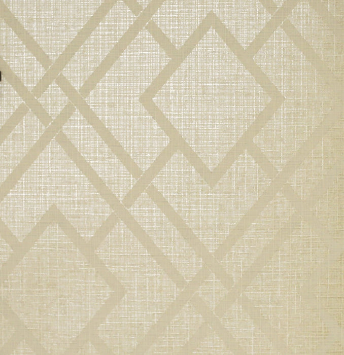 Seabrook Designs Diamond Lattice Metallic Khaki Wallpaper Sample 2232205