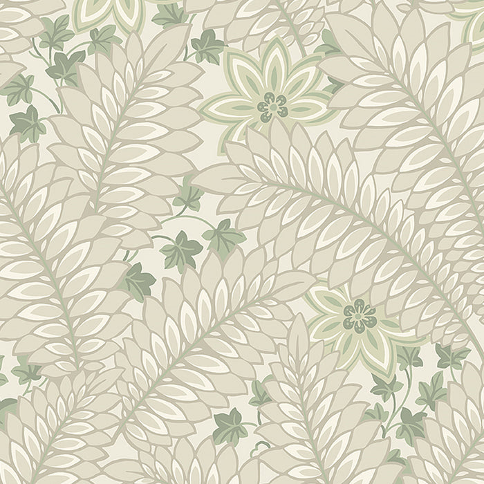 Schumacher Hidden Ivy Parchment Wallpaper 2252