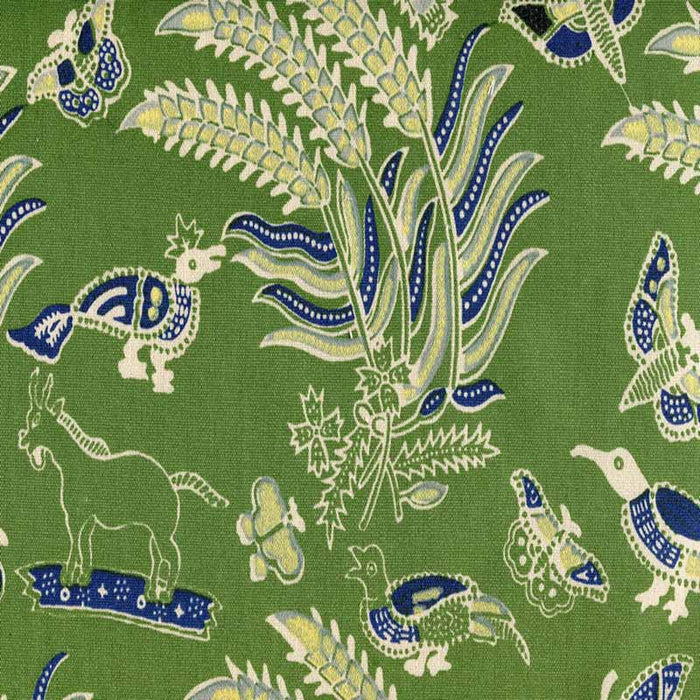 China Seas Malay Batik Mount Desert Green Fabric Sample 2320-08